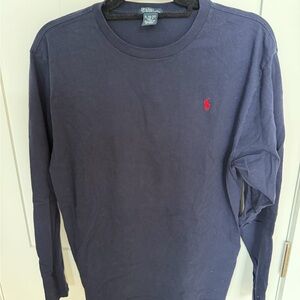 Polo by Ralph Lauren Big Boys Navy Long Sleeve Tee-size XL
